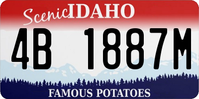 ID license plate 4B1887M