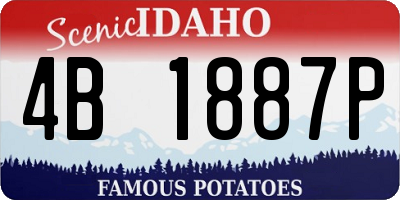 ID license plate 4B1887P