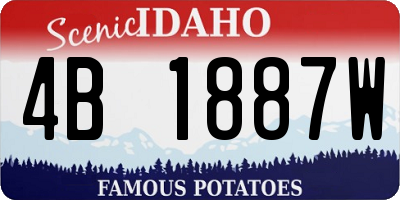 ID license plate 4B1887W