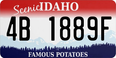ID license plate 4B1889F