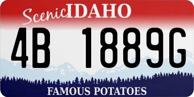 ID license plate 4B1889G