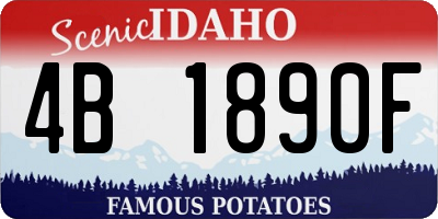 ID license plate 4B1890F