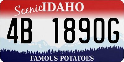 ID license plate 4B1890G
