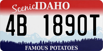ID license plate 4B1890T