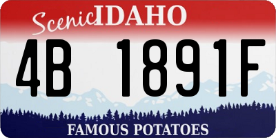 ID license plate 4B1891F