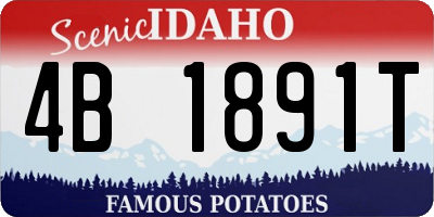 ID license plate 4B1891T