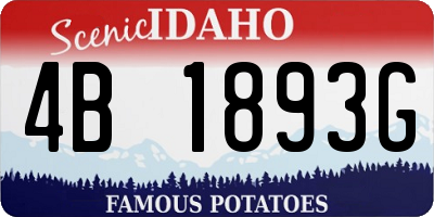ID license plate 4B1893G