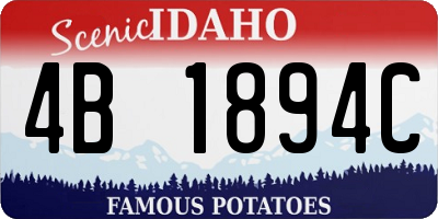 ID license plate 4B1894C