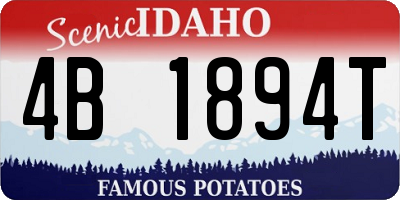 ID license plate 4B1894T
