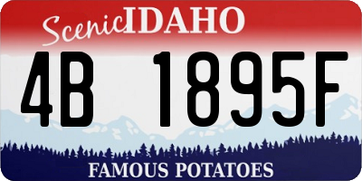 ID license plate 4B1895F