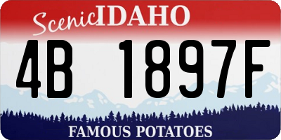 ID license plate 4B1897F