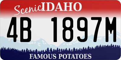 ID license plate 4B1897M