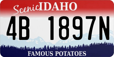 ID license plate 4B1897N