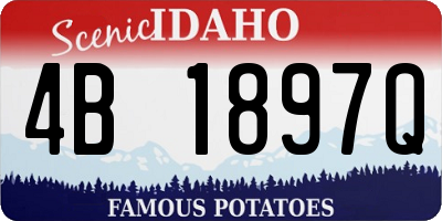 ID license plate 4B1897Q