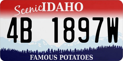 ID license plate 4B1897W