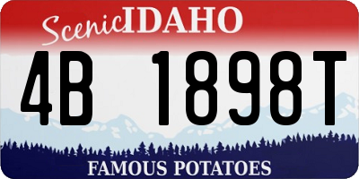 ID license plate 4B1898T