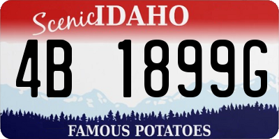 ID license plate 4B1899G