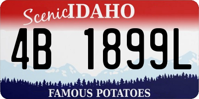 ID license plate 4B1899L