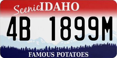 ID license plate 4B1899M