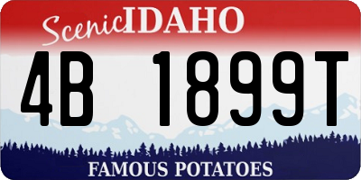 ID license plate 4B1899T