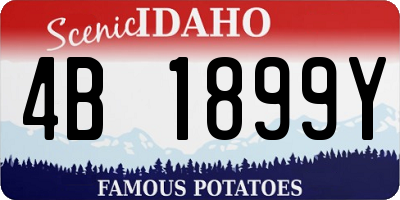 ID license plate 4B1899Y