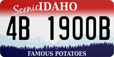 ID license plate 4B1900B