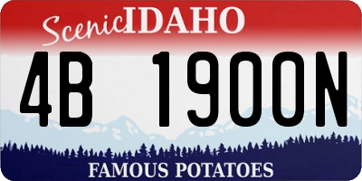 ID license plate 4B1900N