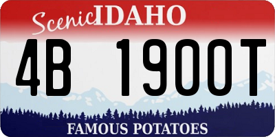ID license plate 4B1900T