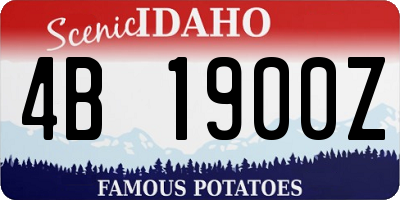 ID license plate 4B1900Z