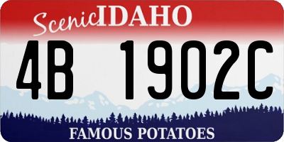ID license plate 4B1902C