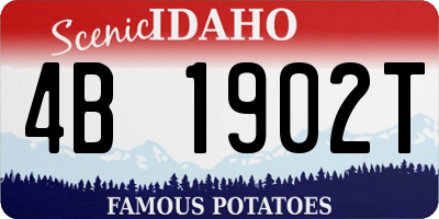 ID license plate 4B1902T