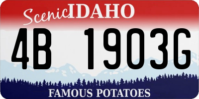 ID license plate 4B1903G