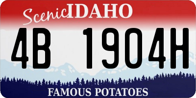 ID license plate 4B1904H