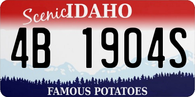 ID license plate 4B1904S