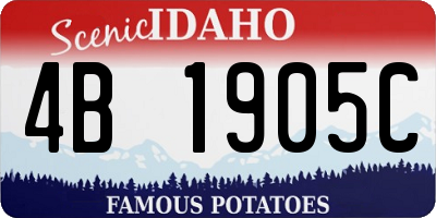ID license plate 4B1905C