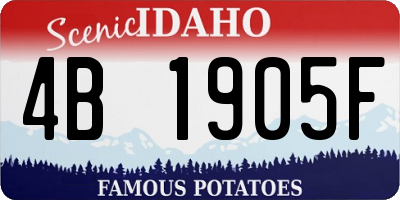 ID license plate 4B1905F