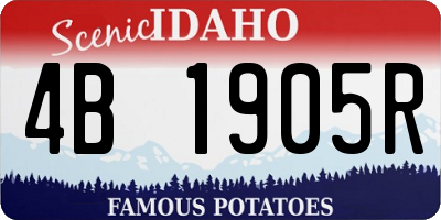 ID license plate 4B1905R