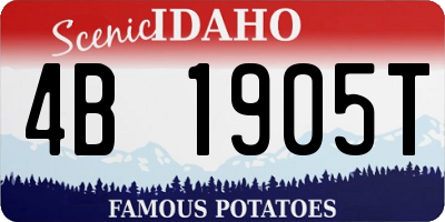 ID license plate 4B1905T