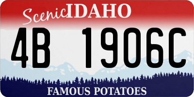 ID license plate 4B1906C