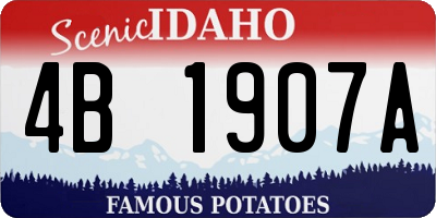 ID license plate 4B1907A