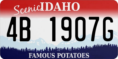 ID license plate 4B1907G