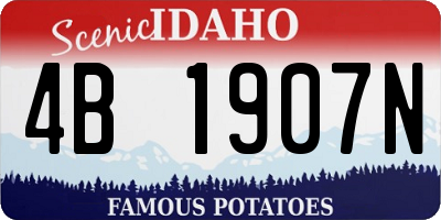ID license plate 4B1907N