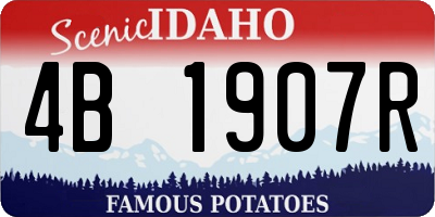 ID license plate 4B1907R
