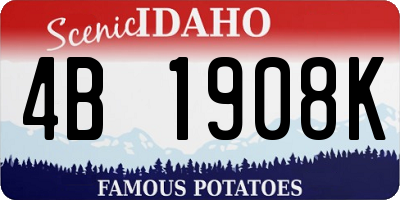 ID license plate 4B1908K