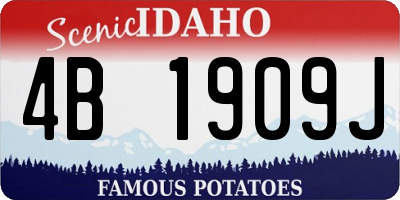 ID license plate 4B1909J