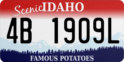 ID license plate 4B1909L