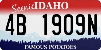 ID license plate 4B1909N
