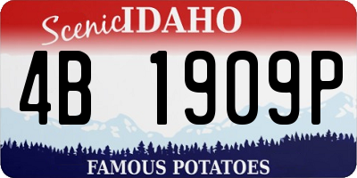 ID license plate 4B1909P