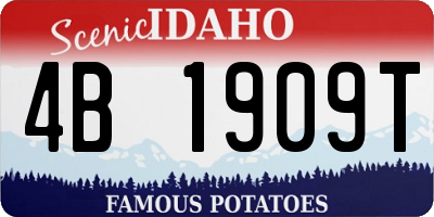 ID license plate 4B1909T