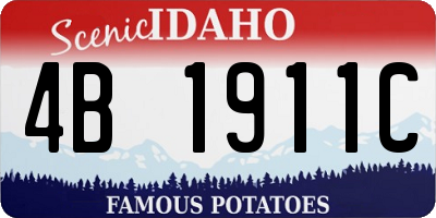 ID license plate 4B1911C